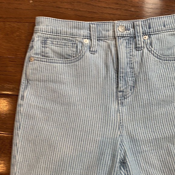 Comfy pinstripe Madewell 10” High Rise Skinny Crop - Picture 2 of 2